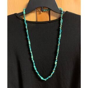 Whitney Kelly Sterling Silver and Natural Turquoise Long Necklace